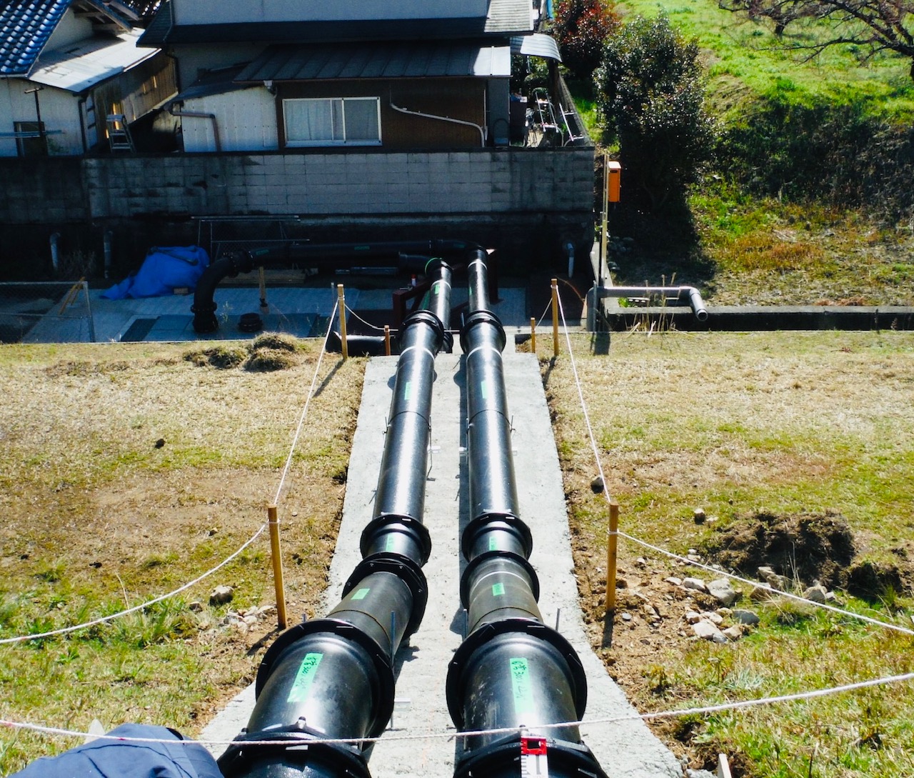 紀の川φ300鋳鉄管敷設工事